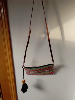 Bolso bandolera étnico multicolor