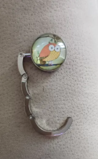 Colgador bolso búho plata