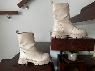 Botines Beige Suela Track