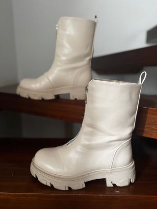 Botines Beige Suela Track