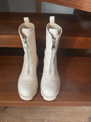 Botines Beige Suela Track