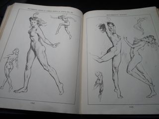 1950Libro Antiguo Dibujo Figura 1950