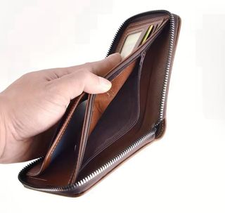 Cartera Hombre BATSIOE Marrón Cremallera