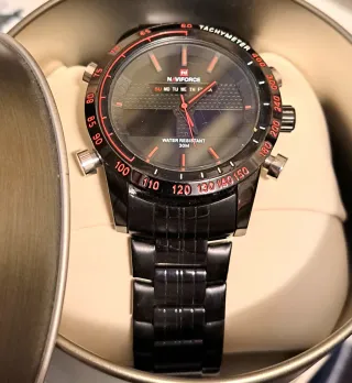 Reloj Naviforce Negro y Rojo