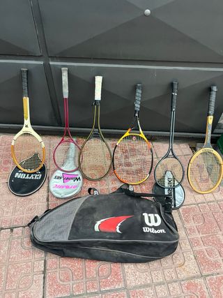 Lote 6 Raquetas Tenis y Bádminton