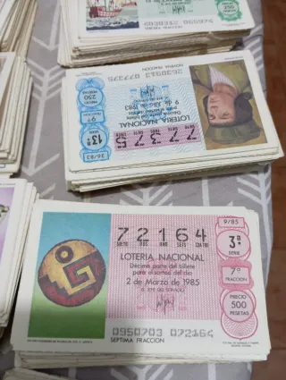 Lotto di 2000 decimi della Lotteria Nazionale 1980 1982 81 85