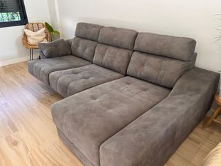 Divano chaise longue grigio 290 cm SOFÁ CAMA con cassetto