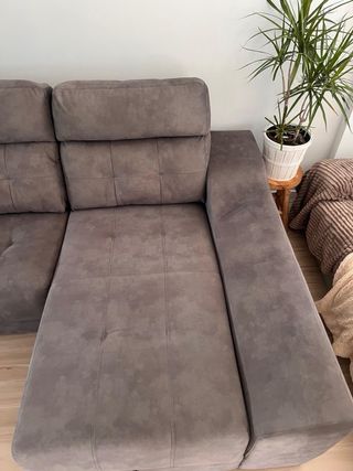Divano chaise longue grigio 290 cm SOFÁ CAMA con cassetto