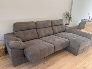 Divano chaise longue grigio 290 cm SOFÁ CAMA con cassetto