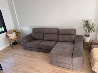 Divano chaise longue grigio 290 cm SOFÁ CAMA con cassetto