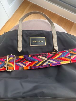 Bolso Nylon Azul BIMBA Y LOLA con bandolera