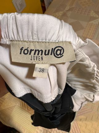 Vestido Fiesta Blanco y Negro El Corte Inglés