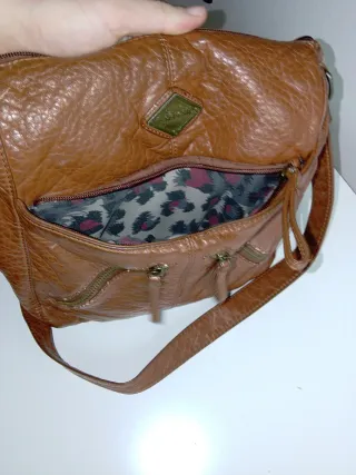 Bolso de cuero Refresh marrón