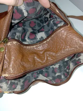 Bolso de cuero Refresh marrón