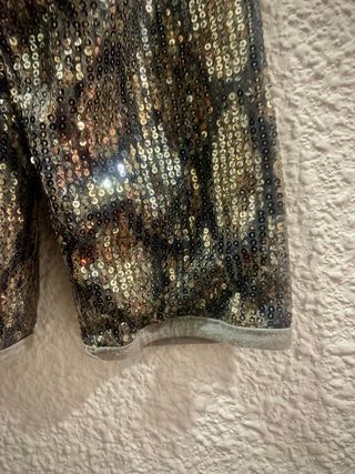 Chaqueta Lentejuelas Pull&Bear M/38 Gris/Oro