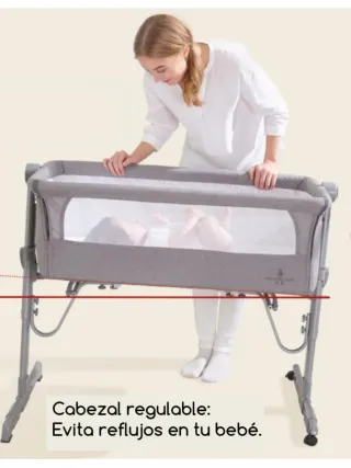 Minicuna colecho Ibaby gris