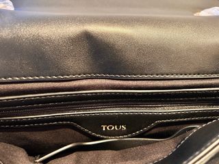 Bolso Tous Negro Acolchado Cadena Dorada Nuevo