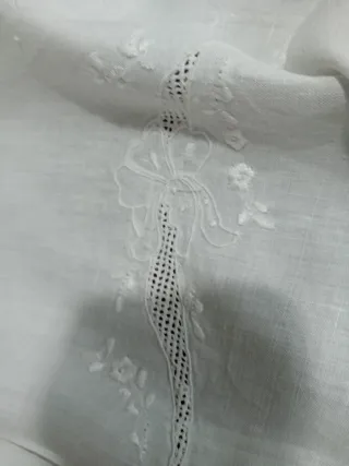 Lenzuolo lino ricamato a mano porta una sola feder