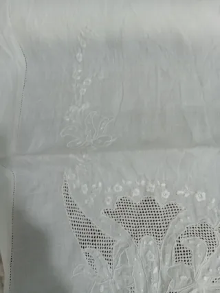 Lenzuolo lino ricamato a mano porta una sola feder