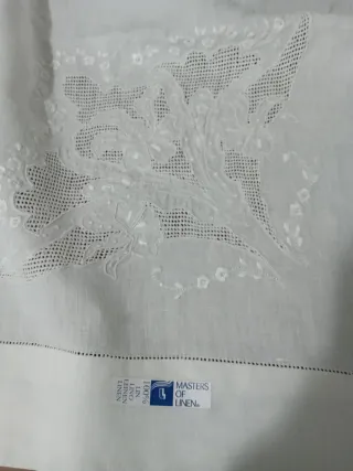 Lenzuolo lino ricamato a mano porta una sola feder