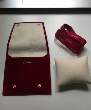 Estuche de viaje reloj Cartier con almohadilla