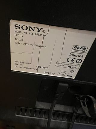 TV Sony Bravia 26EX550 Negra