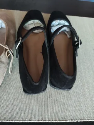 3 pares francesitas planas hebilla T37-38