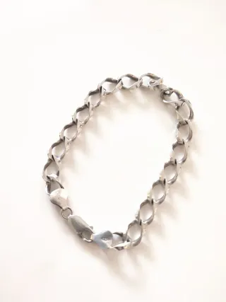 Pulsera de plata estilo cable