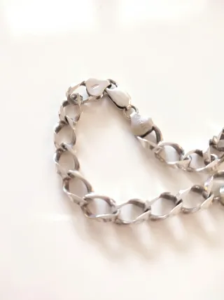 Pulsera de plata estilo cable