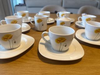 Set caffè 8 tazze, latte e zucchero