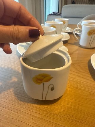 Set caffè 8 tazze, latte e zucchero