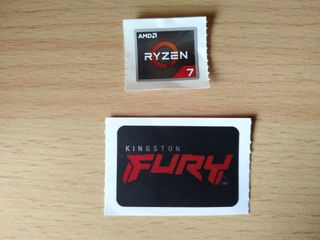 Adesivi AMD Ryzen 7 & Kingston Fury