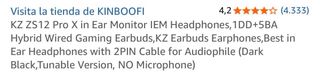 KZ ZS12 PRO X Audífonos Canto Negro/Dorado