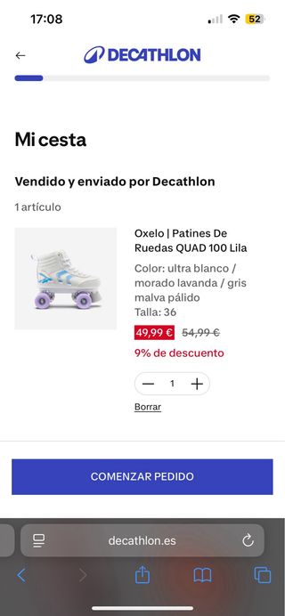 Patines Quad Fitness OXELO Blancos