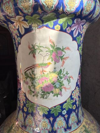 Jarrón Cerámica Oriental Decorativo