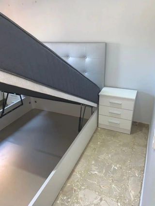 Canapé abatible madera y tela