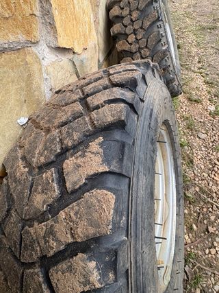 Llantas 15'' desplazadas con neumático.