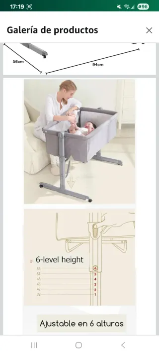 Minicuna colecho viaje plegable