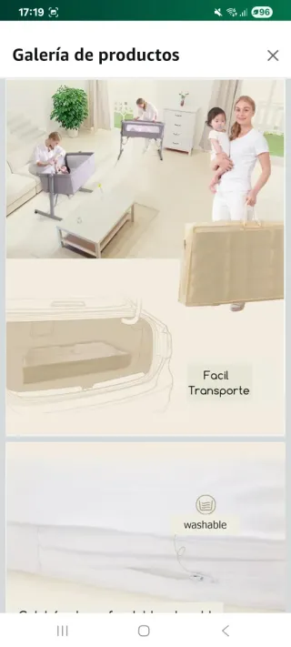 Minicuna colecho viaje plegable