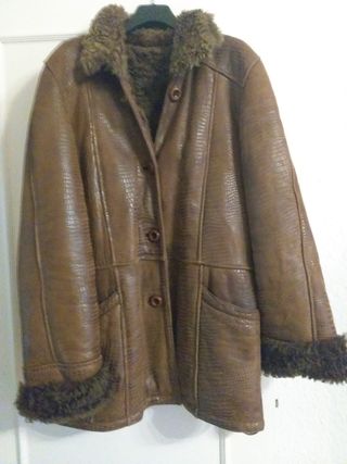 Chaquetón Piel Mujer Marrón