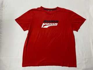 Maglia Puma Rossa Logo Bianco Uomo Taglia L