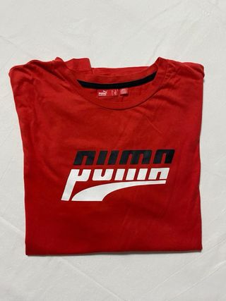 Maglia Puma Rossa Logo Bianco Uomo Taglia L