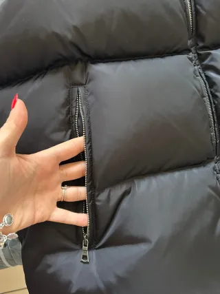 Gilet Palm Angels nero con etichetta