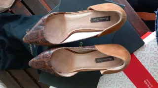 Zapatos salón Massimo Dutti Talla 39 Piel Tacón