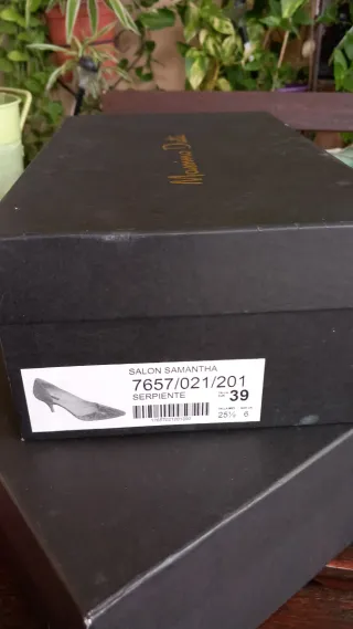 Zapatos salón Massimo Dutti Talla 39 Piel Tacón