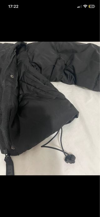 Cazadora acolchada negra mujer