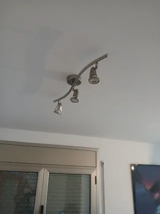 Lampada da soffitto argentata