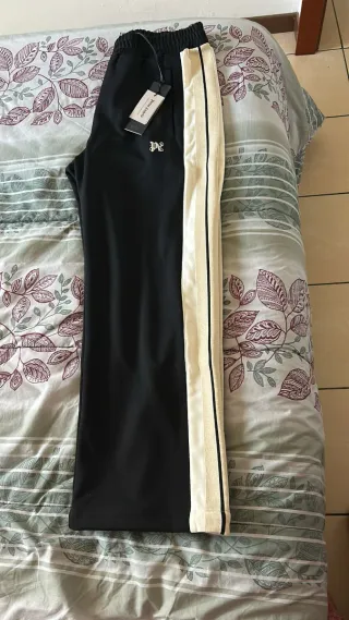 Pantaloni Palm Angels uomo neri e beige