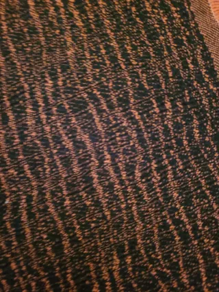 Colcha Multiusos color naranja y negro reversible