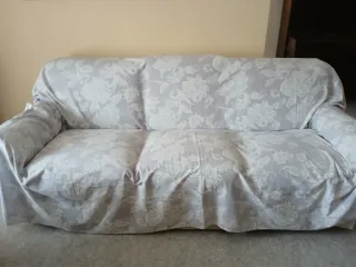 Copridivano, copridivano fantasia floreale grigio